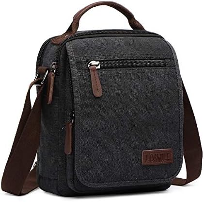 Men’s Shoulder Bag, LOSMILE Small Messenger Bag Canvas Crossbody Bags Casual Sling Bag Lightweight iPad mini Bag for Work, School, Sport, Travel