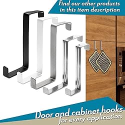 4smile Over The Door Hooks, 3 + 2 Pack - Stainless