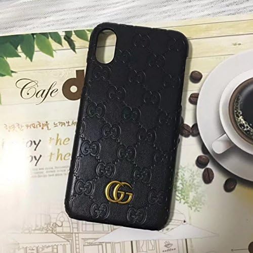 iPhoneX --US Fast Deliver Guarantee FBA-- Luxury PU Leather Style Case Cover for Apple iPhone X Only (Black MonoC, iPhoneX)