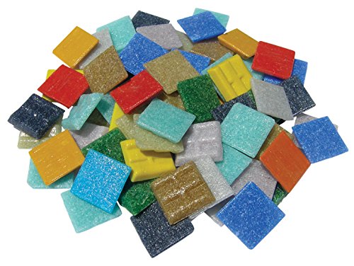 Mosaic Mercantile Assorted Colors Glass Tile, 3-Pound
