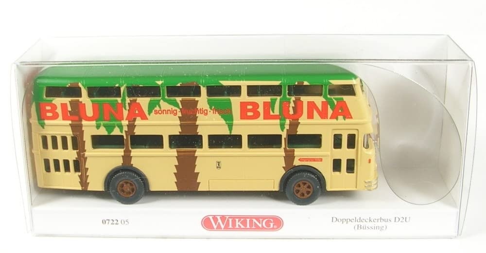 Wiking 072205 Bussing D2U Bluna Double Decker Bus 1951-65