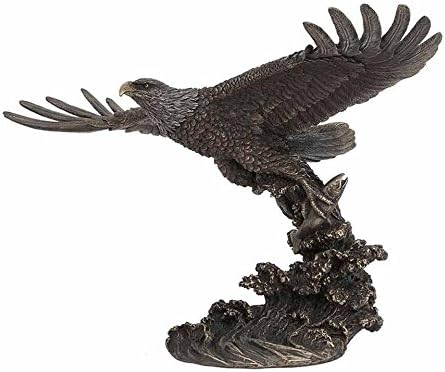 XoticBrands - Veronese Eagle Catching Fish(Bronze) - Home Accent.