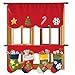 Sandistore Door Window Drape Panel Christmas Curtain Decorative Home