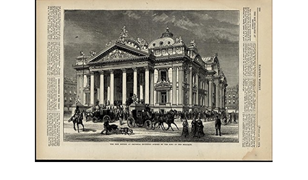 Amazon Com New Bourse Brussels Architecture Columns Ornate 1874 Great Old Print For Display Entertainment Collectibles