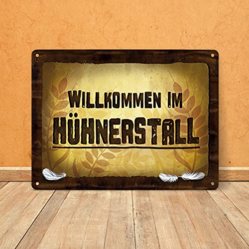 Hühnerstall Metallschild XXL mit Hühner Motiv – Bild 5