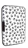 AimTrend Aluminum Safe Card Guard Compact Card Holder- Animal Paws
