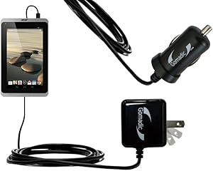 Gomadic Car and Wall Charger Essential Kit Suitable for The Acer Iconia A1-830 - Includes Both AC Wall and DC Car Charging Options with TipExchange