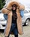 Aofur Plus Size Women's Long Hooded Parka Coat Warm Winter Overcoat Faux Fur Collar Qulited Jacket