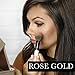 Dollup Beauty Rose Gold Powder Blusher, Bronzer & Highlighter — Shimmering Light Catching Pressed Powder For Face & Body. Pan-only. Color Pink Glow.