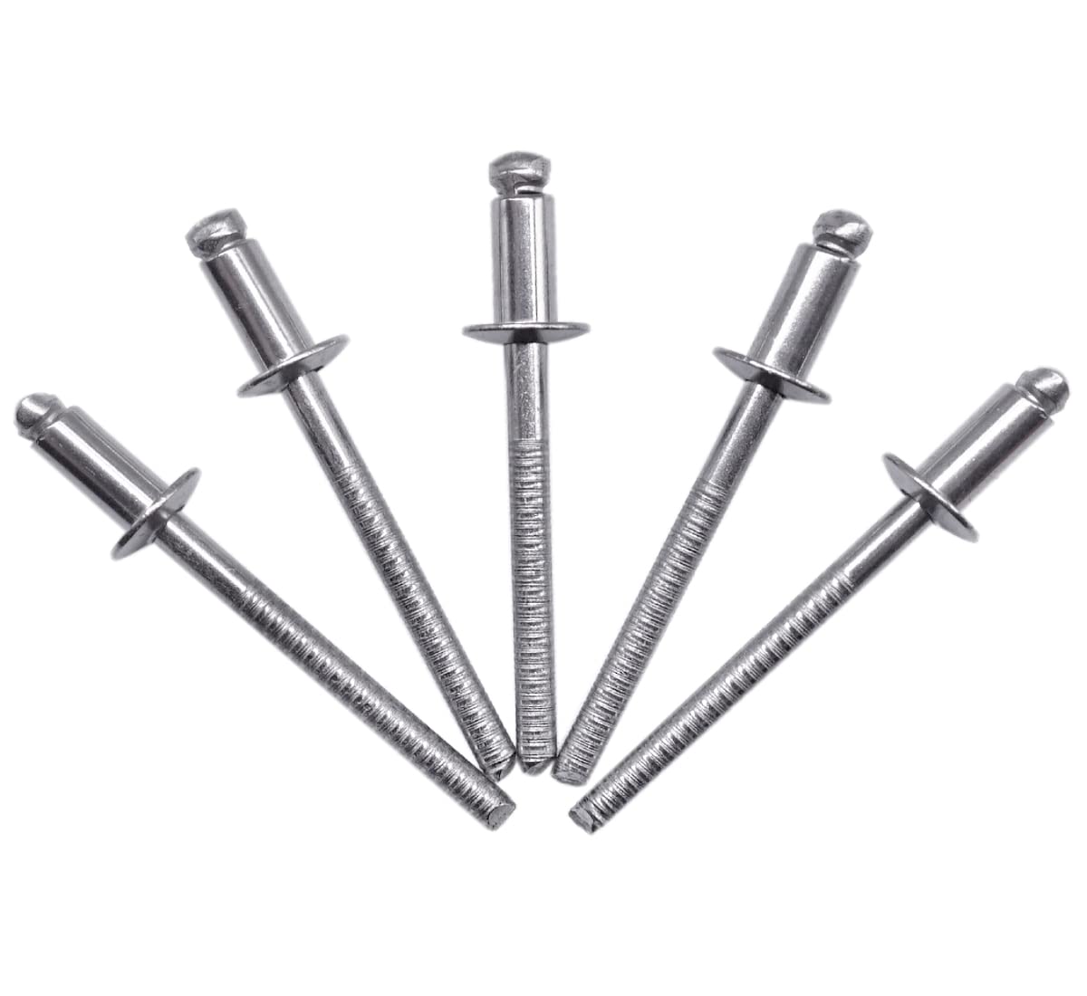 (Pack of 100 pcs) Stainless Steel Blind Rivets 4.0 x 6 mm, Dome Head, Pop Rivets, DIN 7337, A2 Rivet, Grooved Mandrel (100, 4.0 x 6 mm)