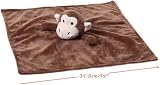 CREVENT Cozy Plush Baby Security Blanket Lovey Brown Monkey 34x34cm view 7