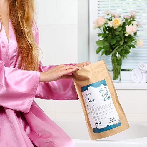 Indian Healing Bentonite Clay Mask - Detoxifying Facial Mask Acne Scar Removal Treatment for Hair & Skin, Face Care Masks Natural Deep Cleansing, Pore Minimizer Detox Clay Cleanser Powder 16 oz