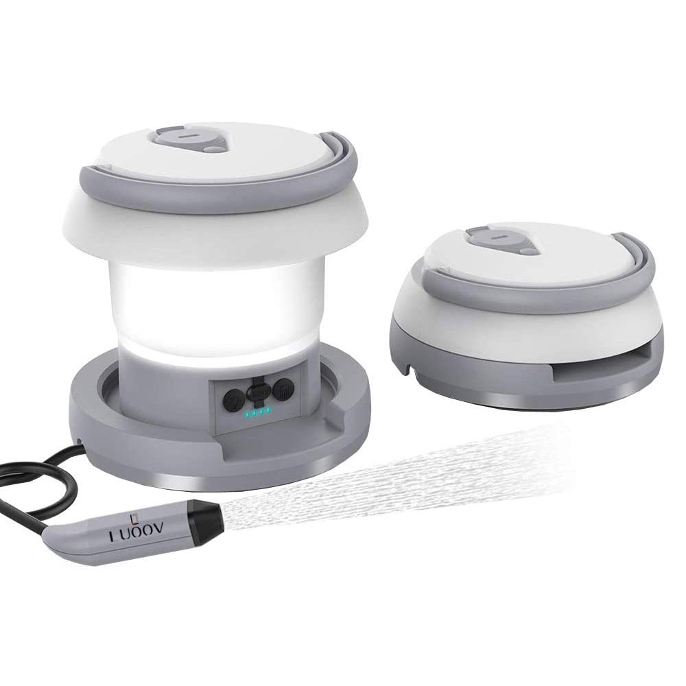 Electric Portable Camping Bidet Sprayer Rechargeable with Light,Camping Lantern,Handheld Personal Bidet for Disability,Hospitals,Old People,Children,Hiking,Fishing (2-in-1 Bidet+Lantern)