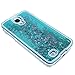 Yerwal Shop Samsung Galaxy S4 Case-Yerwal Creative Design Transparent Flowing Bling Glitter Quicksand Stars Hard Plastic Transparent Case Cover for Samsung Galaxy S4 SIV I9500(Blue)