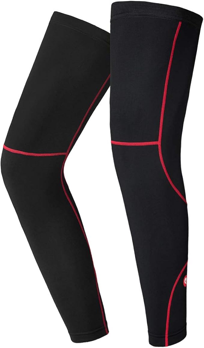 qualidyne Cycling Compression Sleeve, Calf Sleeves Fleece Thermal Full