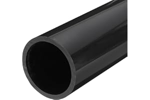 MECCANIXITY PVC Rigid Tube Round Pipe Hardware Tubing 63.8mm(2 1/2 inch) ID 75mm(3 inch) OD 350mm Dark Grey High Impact for Water Pipe Crafts Cable Sleeve
