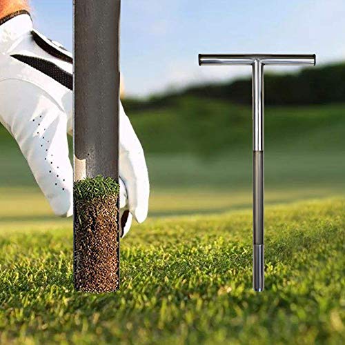 win-full Soil Test Kit Top Soil Probe -Stainless Steel Soil Sampler Golf Field Sampling Earth Turf Lawn -Maintenance Tool