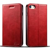 iPhone 7&8 Wallet case FLYERI Leather Case Flip Folio Book Case Wallet Cover with Kickstand Feature Card Slots & ID Holder and Magnetic Closure for iPhone 7&8 (1)