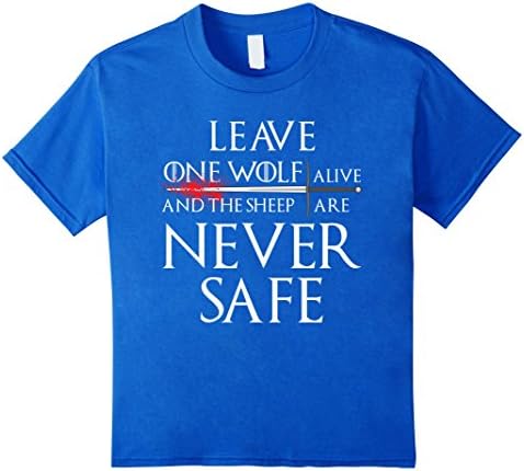 unisex-child Leave one wolf alive and the sheep are never safe navi shirt 6 Royal Blue