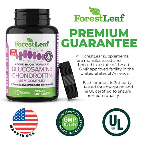 Forest Leaf Glucosamine & Chondroitin with MSM Complex, Turmeric