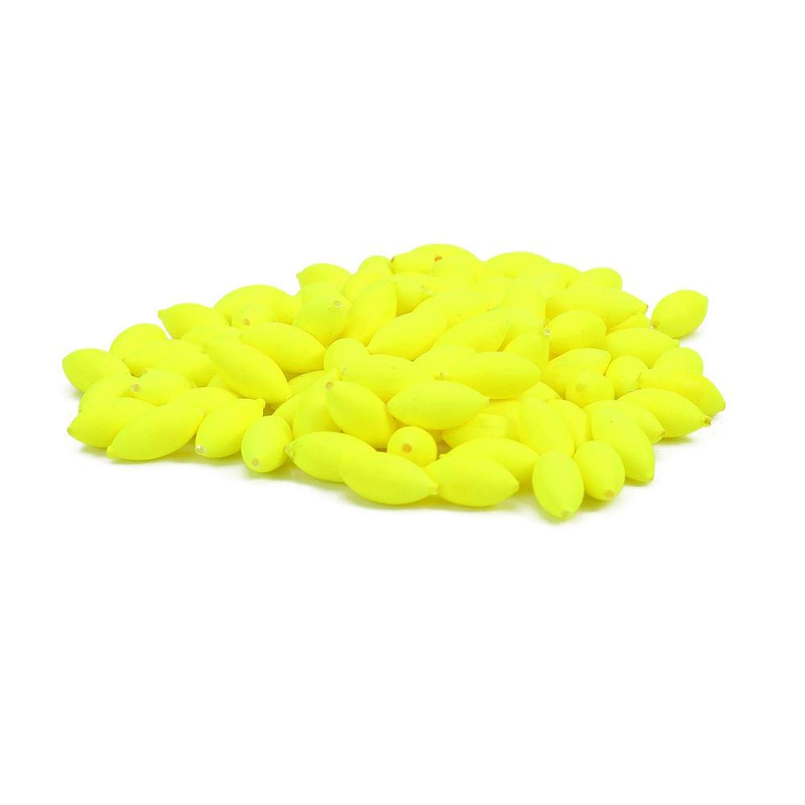 Glow Rig Beads, Luminous Glow Fishing Beads, Float Tackle Sturdy 100pcs Red/Yellow for Sea/Fresh Fishing, Dim Light Environment