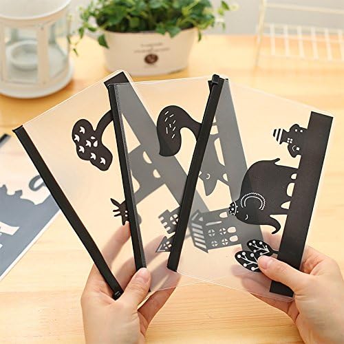 WJD01 Creative Student Stationery Bag Cute Animal Translucent Matte Paper Bag Zipper Bag Debris giraffe