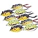 Sougayilang Hollow Frog Fishing Lures Soft Topwater Baits with Tackle Box for Bass Snakehead Saltwater Freshwater Fishing (9Pcs Frog Lures)