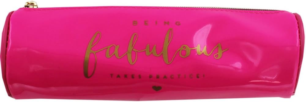 Pink Neon Slogan Pencil Case