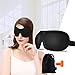KAMOSSA Sleep Mask, Contoured Sleeping Eye Mask, Free Earplugs & Carry Bag (Black)