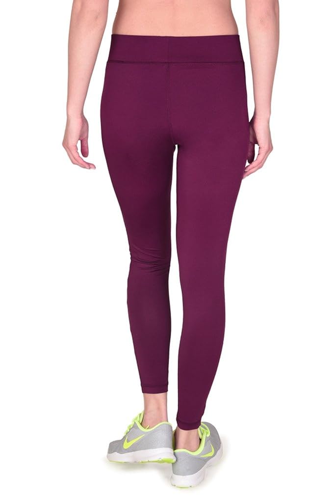onesport women's polyester spandex jersey wine tights(onsp12wn-p)