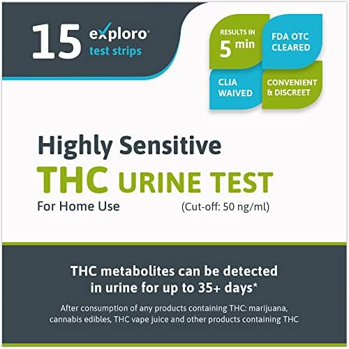 Exploro Highly Sensitive at Home Marijuana Drug Test Kit, THC Drug Test