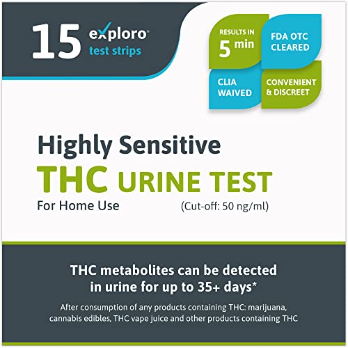 Exploro Highly Sensitive at Home Marijuana Drug Test Kit, THC Drug Test