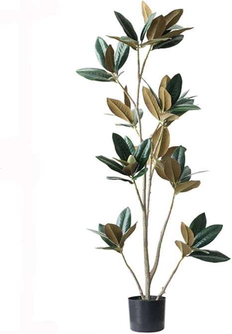 Amazon 人工木 人工マグノリアの木は 屋内屋外用の偽の木 ホームガーデンオフィスストアの装飾用の完璧な偽物の植物を植えます 人工観葉植物 サイズ 135cm B 人工観葉植物 オンライン通販