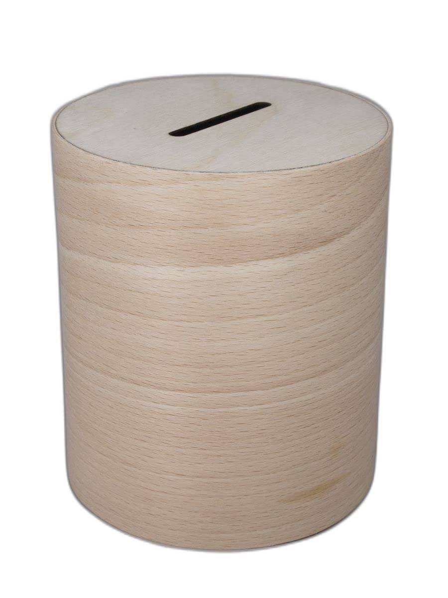 Wooden World - Wooden piggy bank in the shape of a tin money box