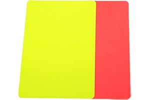 Soccer Referee Kit, 2pcs 11x8cm PVC Referee Cards Soccer Cards with Red and Yellow Cards Referee Tool for Sports Match Discip