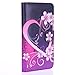 Galaxy S5 Case, Tradekmk(TM) Purple Temptation Stand Wallet Leather Case Cover with Credit ID Card Slots and Stylus Pen Fit For Samsung Galaxy S5 I9600