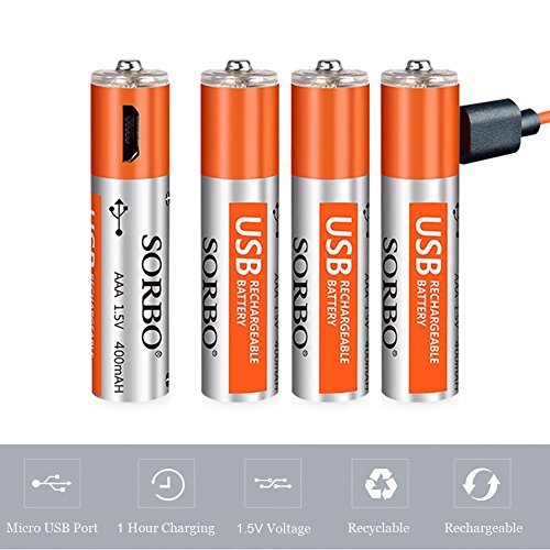 HITRENDS AAA Batteries Rechargeable Triple A Lithium Batteries