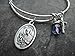 Saint Gerard Adjustable Bangle Bracelet with Cross charm Patron Saint of Fertility and Motherhood Reverses to Our Lady of Perpetual Help