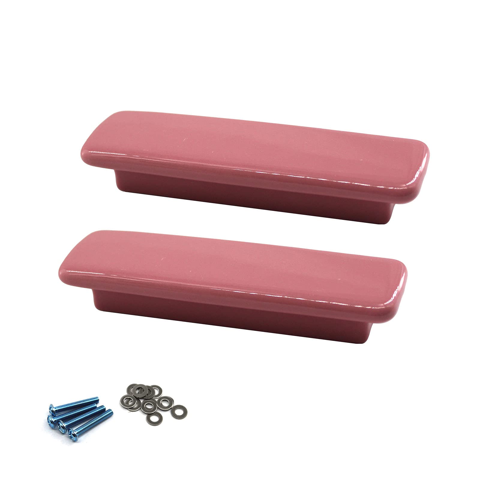 Zerniple Pink Ceramic Handle Pull Door knobs Cabinet Handles for Children's Room (2 Pieces)