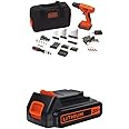 BLACK+DECKER LBXR20 20-Volt MAX Extended Run Time Lithium-Ion Cordless To with BLACK+DECKER BDC120VA100 Cordless Project Kit with 100 Accessories