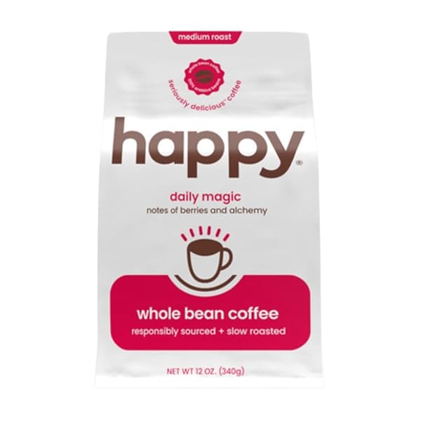 HAPPY COFFEE DAILY MAGIC MEDIUM ROAST WHOLE BEAN...