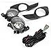 ZMAUTOPARTS Bumper Driving Chrome Fog Lights Lamps W/Cover+Switch For 15 Altima Sedan 4Dr