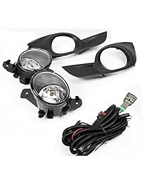 ZMAUTOPARTS Bombillas antiniebla para conducción de parachoques, cromadas, con cubierta + interruptor para 15 Altima Sedan 4 Dr