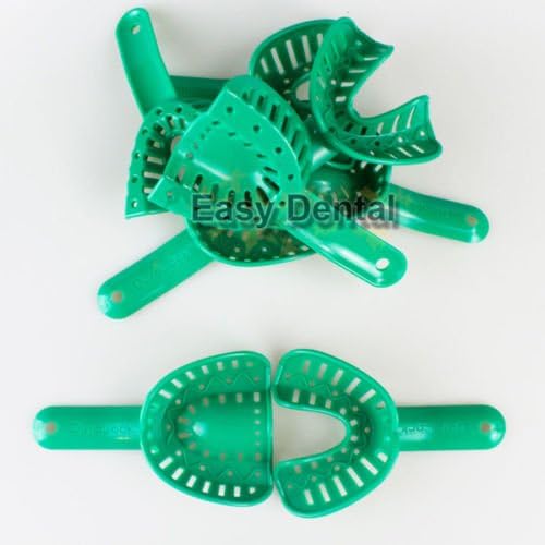 Oral Impression Tray Plastic Dental Autoclavable Retention Size 4(10pcs)
