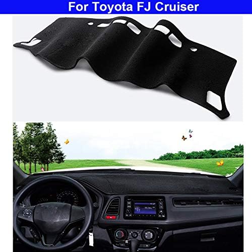 yingde 1Pcs Black Center Console Dash Cover Dash Mat Protector Sunshield Cover Pad Carpet for Toyota FJ Cruiser 2008-2020