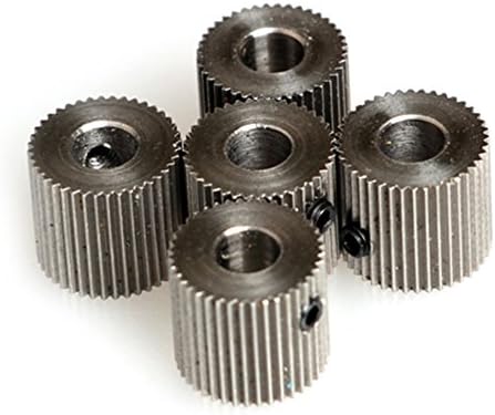 Wangdd22 5PCS 3D Printer Drive Gear 40 Tooth Linear Extruder Filament Drive Gear for Makerbot MK8 Delta Prusa I3 Printer