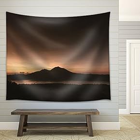 Nature Scenery of Mountain at Dusk - Fabric Wall Tapestry Home Decor - 51x60 inches