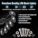 SUNPIE 6 Pods White Rock Lights 6000K Pure White Underglow Light Wheel Wheel Well Lights for Trucks Sedans Car ATV UTV SUV Golf Cart Trailer Motorcycles