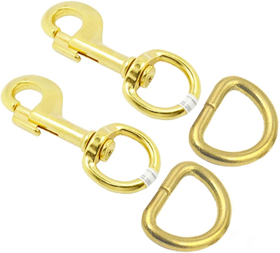 Joyce Lindberg Heavy Duty Brass Swivel Bolt Snap Diving Hooks Clip Buckles 4 Pieces