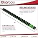Olsa Tools Aluminum Socket Organizer, 3pc Set - Green Socket Holder Kit 1/2-Inch, 3/8-Inch, and 1/4-Inch Drive - Holds 58 Chrome or Impact Sockets - Professional Grade Socket Rails - Part: 1102
